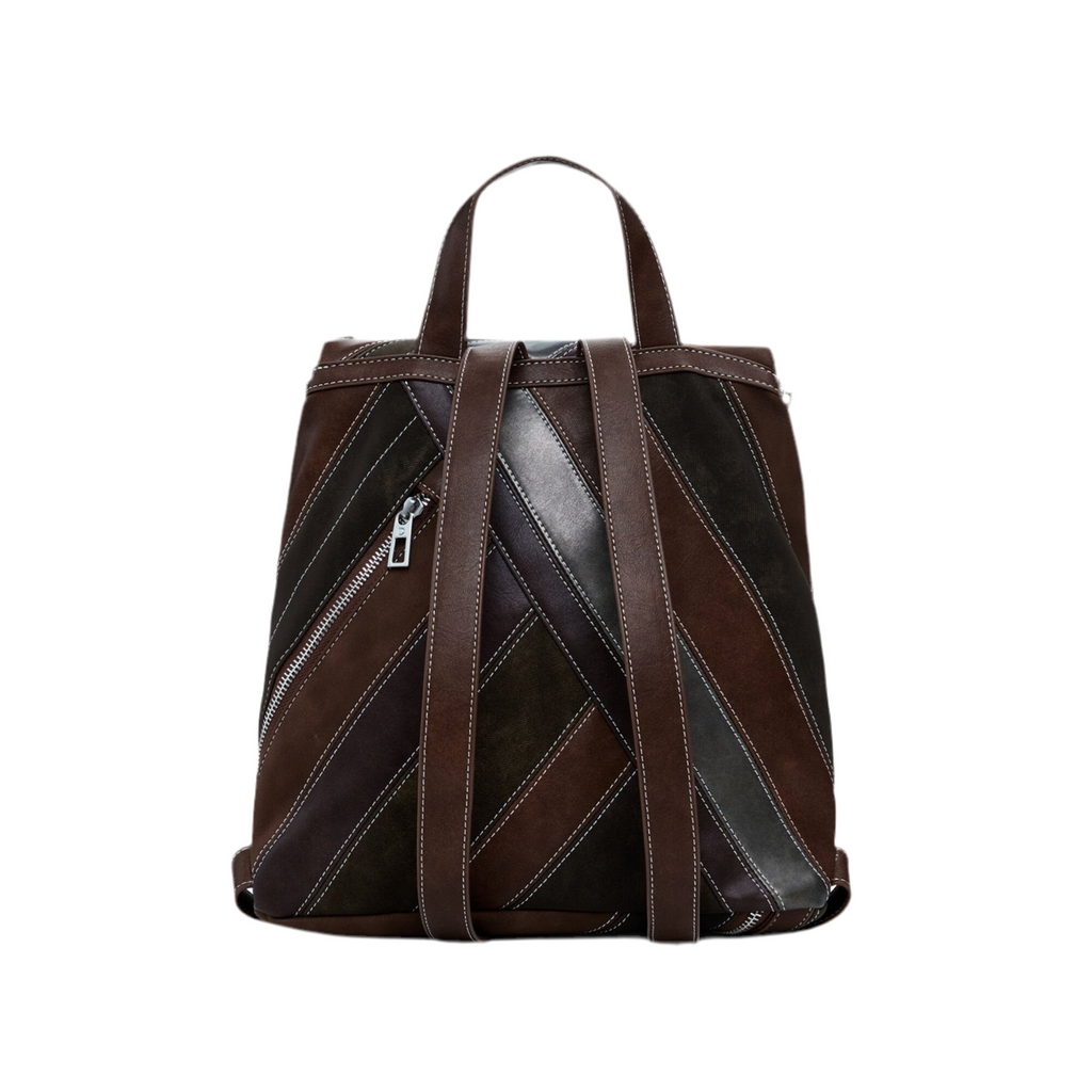 DESIGUAL Women's Brown Fibonacci Hampton Mini Backpack