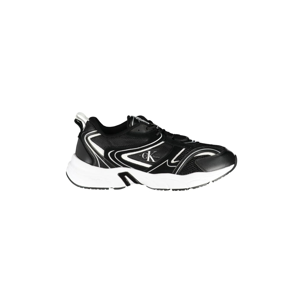 CALVIN KLEIN Scarpe Sneakers Uomo Nere con Dettagli a Contrasto