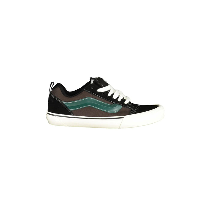 VANS Men's Black Knu Skool Sneakers with Green Details
