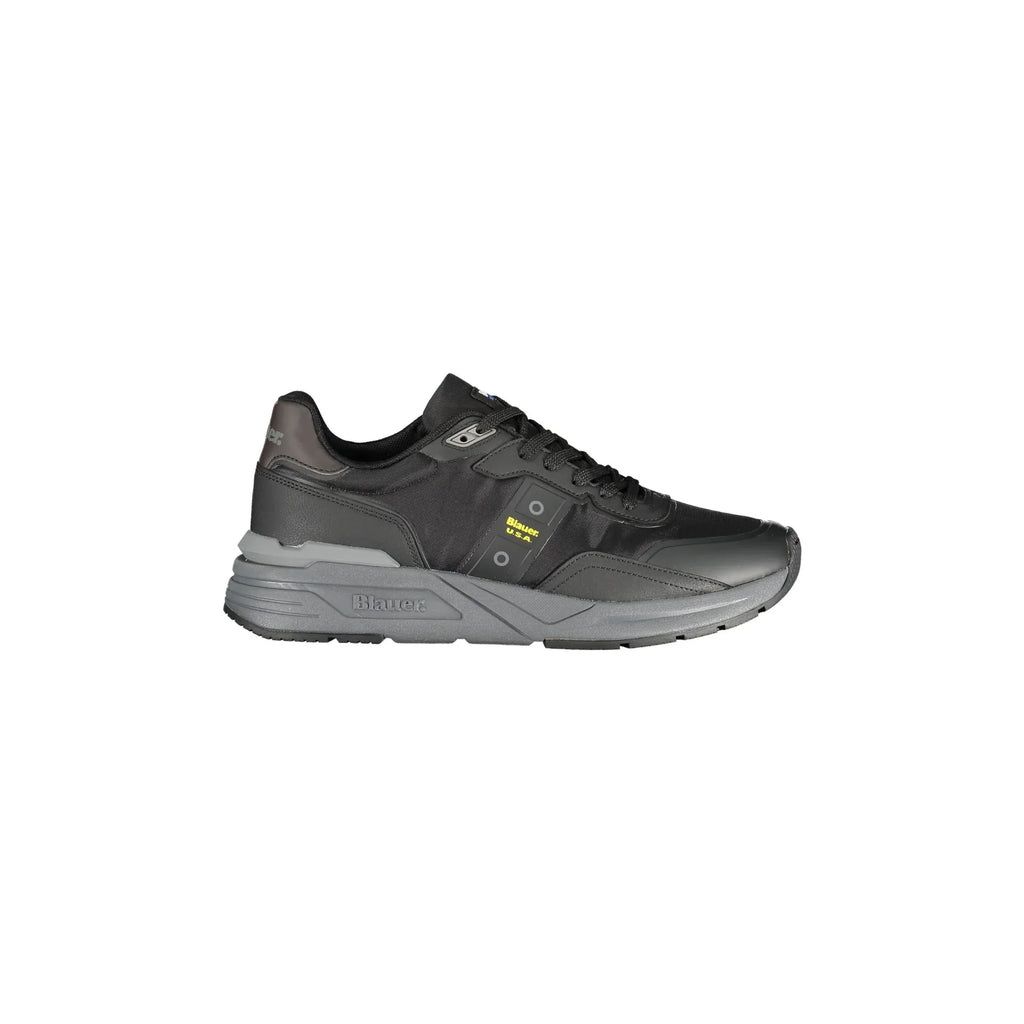 BLAUER Scarpe Sneakers Uomo Nere con Dettagli a Contrasto