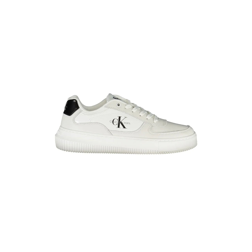 CALVIN KLEIN Women's White Sport Shoes with Print and Laces