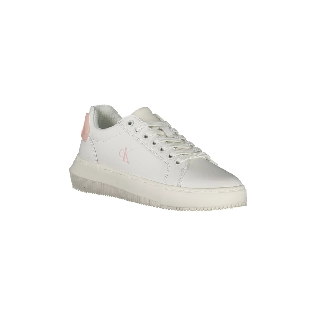 CALVIN KLEIN Calzature Sportive Donna Bianche con Dettagli Rosa
