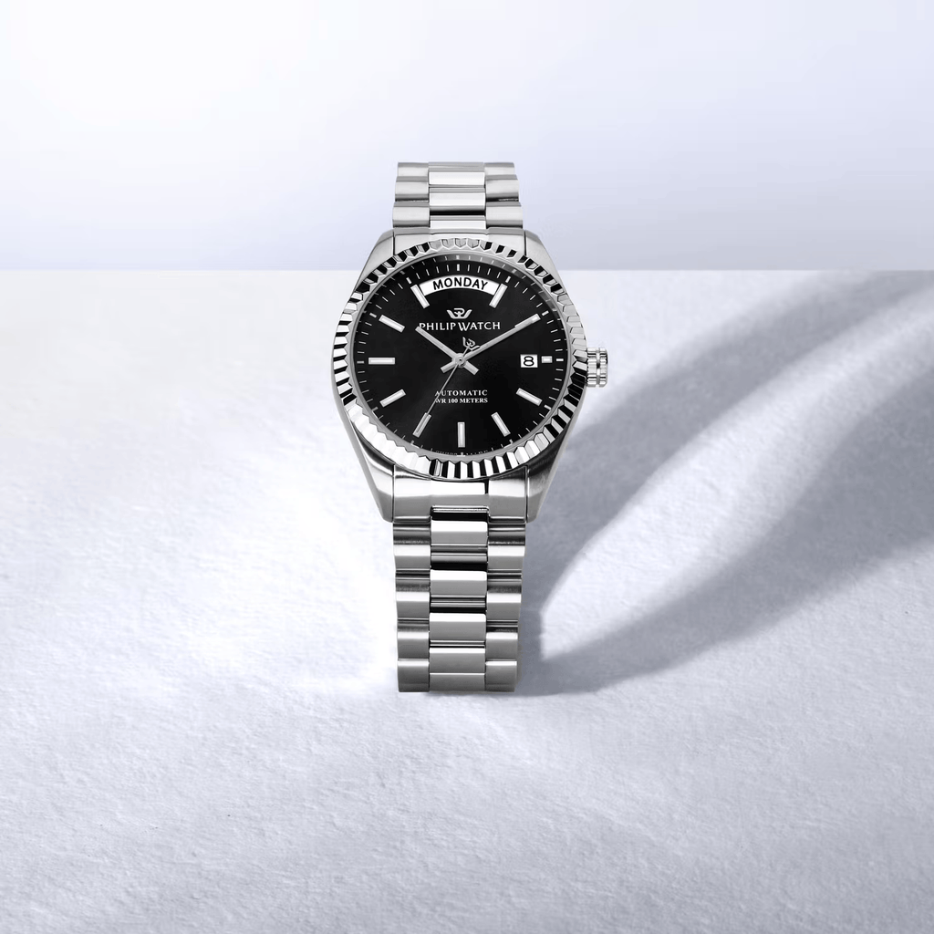 Philip Watch Caribe R8223597108 – Automatic Swiss Made Day-Date Black 39mm Men's
