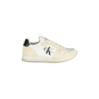 CALVIN KLEIN Scarpe Sneakers Donna Bianche con Dettagli a Contrasto