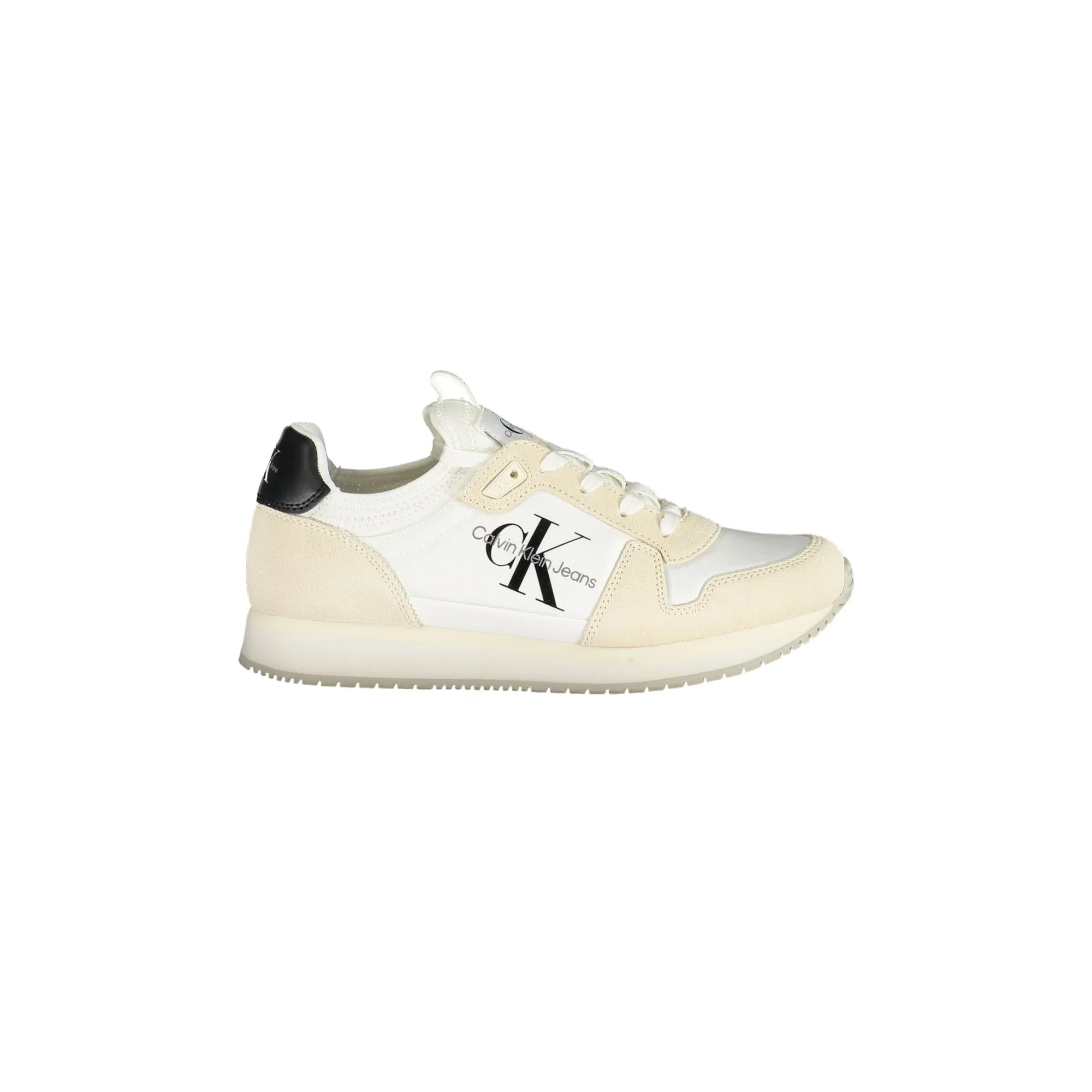 CALVIN KLEIN Women's White Sneakers with Contrast Details