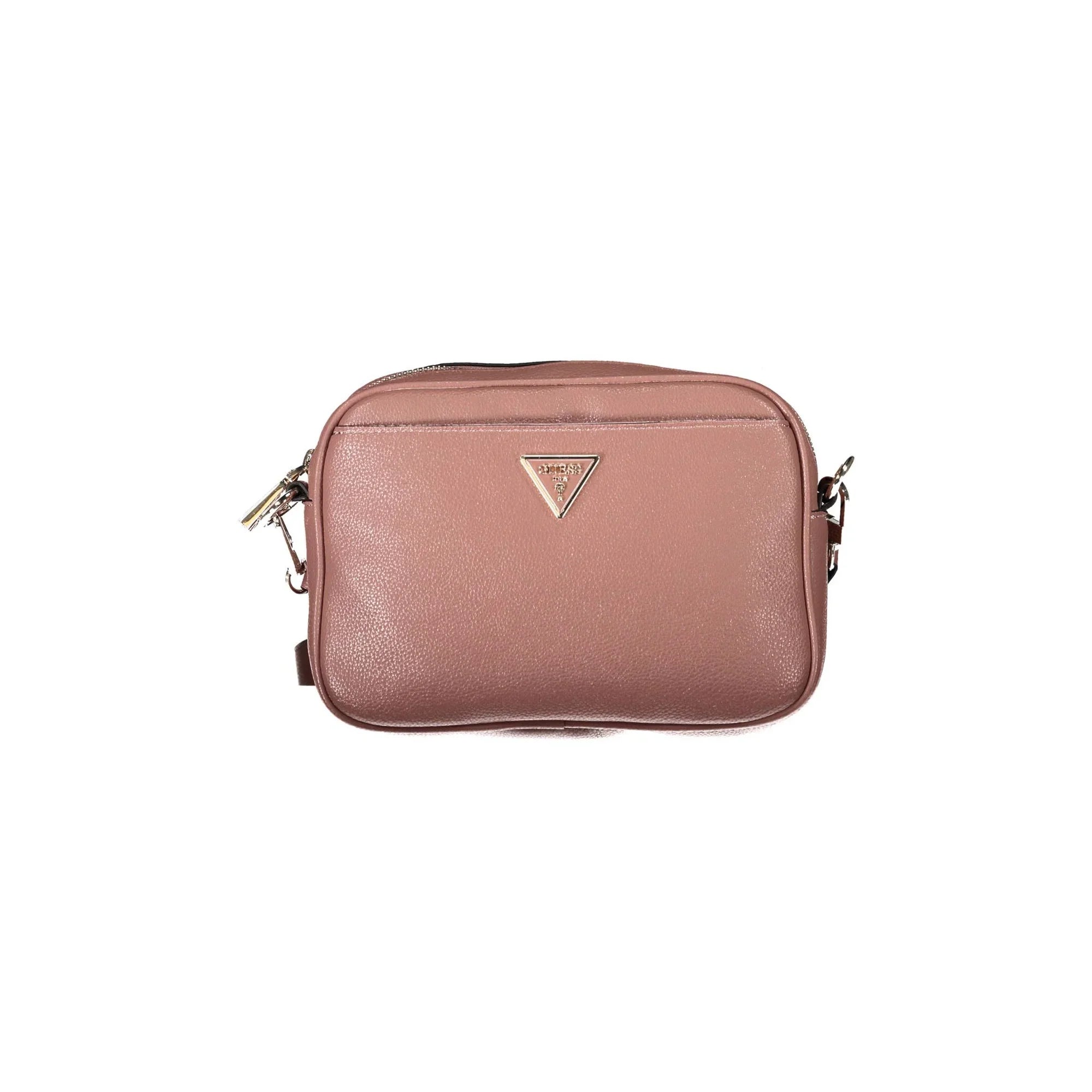 GUESS JEANS Women's Pink Shoulder Bag with Zip Closure