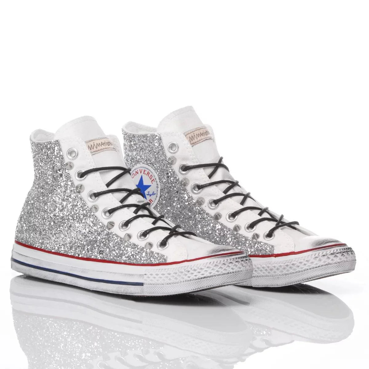 Converse Silver Glitter