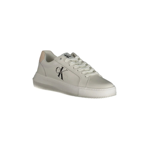 CALVIN KLEIN Women's White Sneakers with Contrast Details