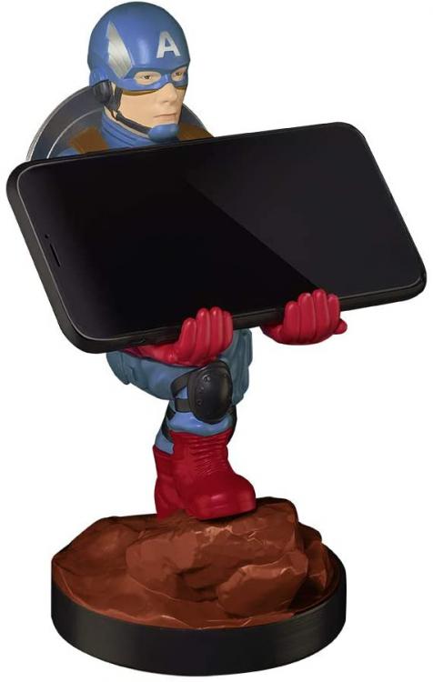 Cable Guys - Marvel (Captain America) Smartphone and Gaming Controller Holder Figure