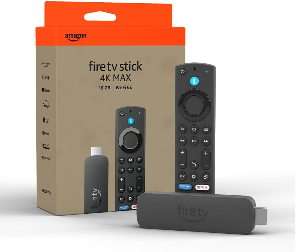 Amazon Fire TV Stick 4K MAX (Wi-Fi 6E) Alexa Voice Remote Android Dolby Vision
