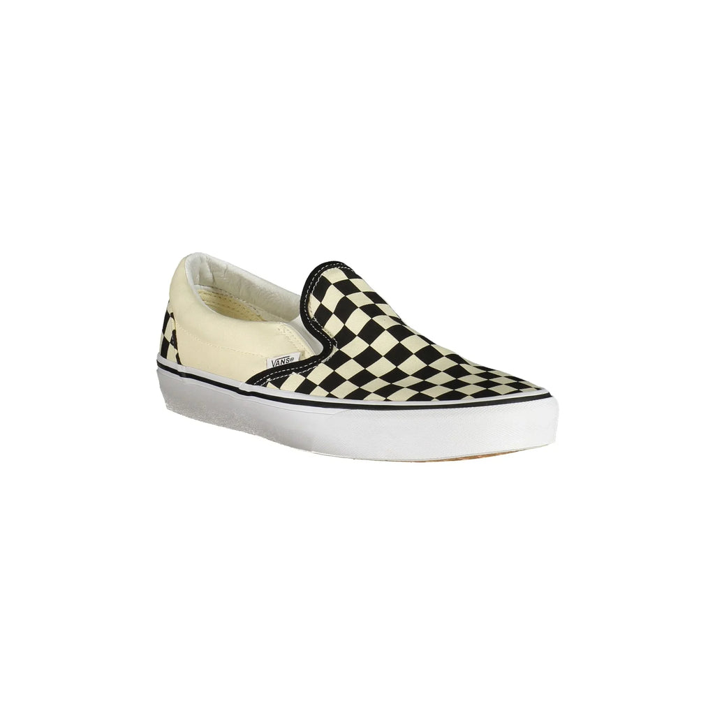 VANS Men's White Checkerboard Slip-On Sneakers with Elastic