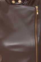 Eco-leather dress with zip No-nà - Sustainable and modern style