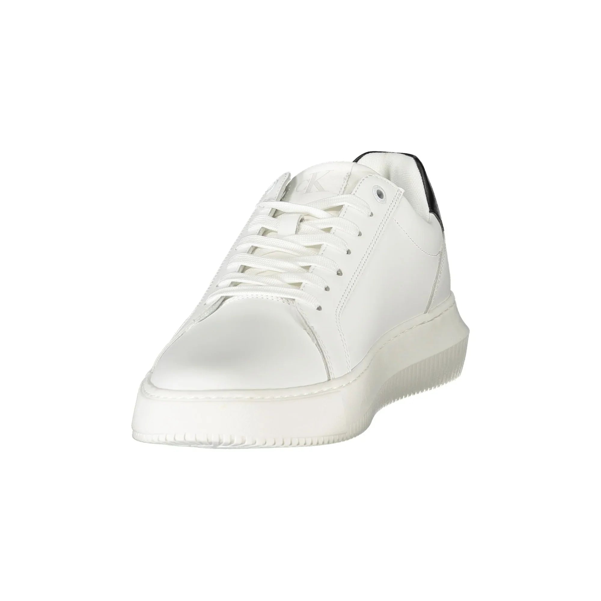 CALVIN KLEIN Men's White Sport Shoe with Black Details