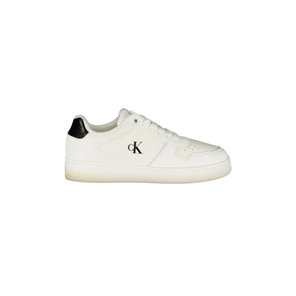 CALVIN KLEIN Calzatura Sportiva Donna Bianca con Dettagli Neri e Logo