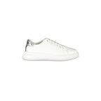 CALVIN KLEIN Scarpe Sneakers Donna Bianche con Dettagli a Contrasto
