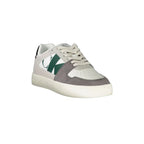 CALVIN KLEIN Scarpe Sneakers Uomo Bianche con Dettagli Neri e Verdi
