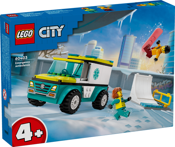 LEGO 60403 Ambulanza di emergenza e snowboarder