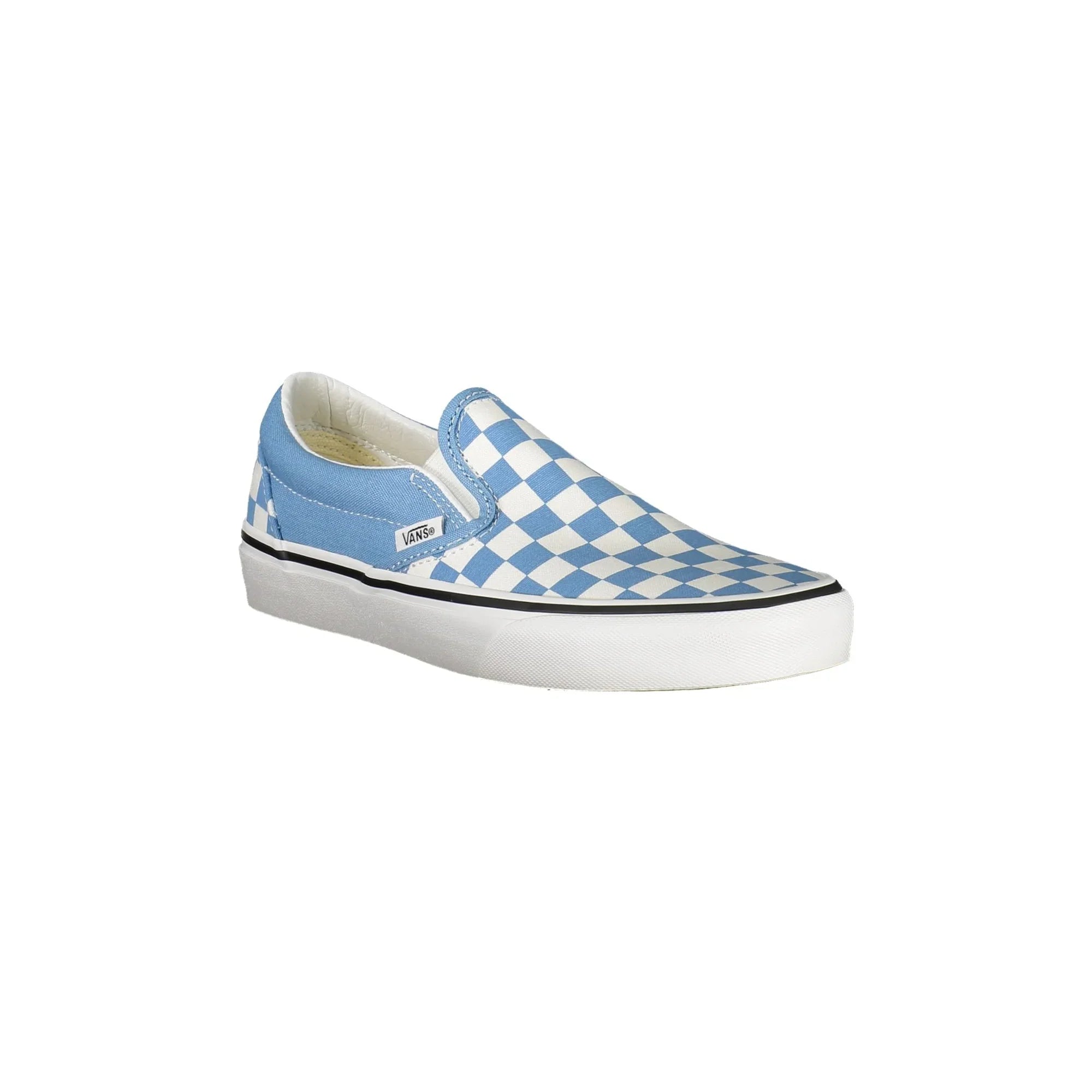 Vans Women's Blue Classic Slip-On Checkerboard Sneakers