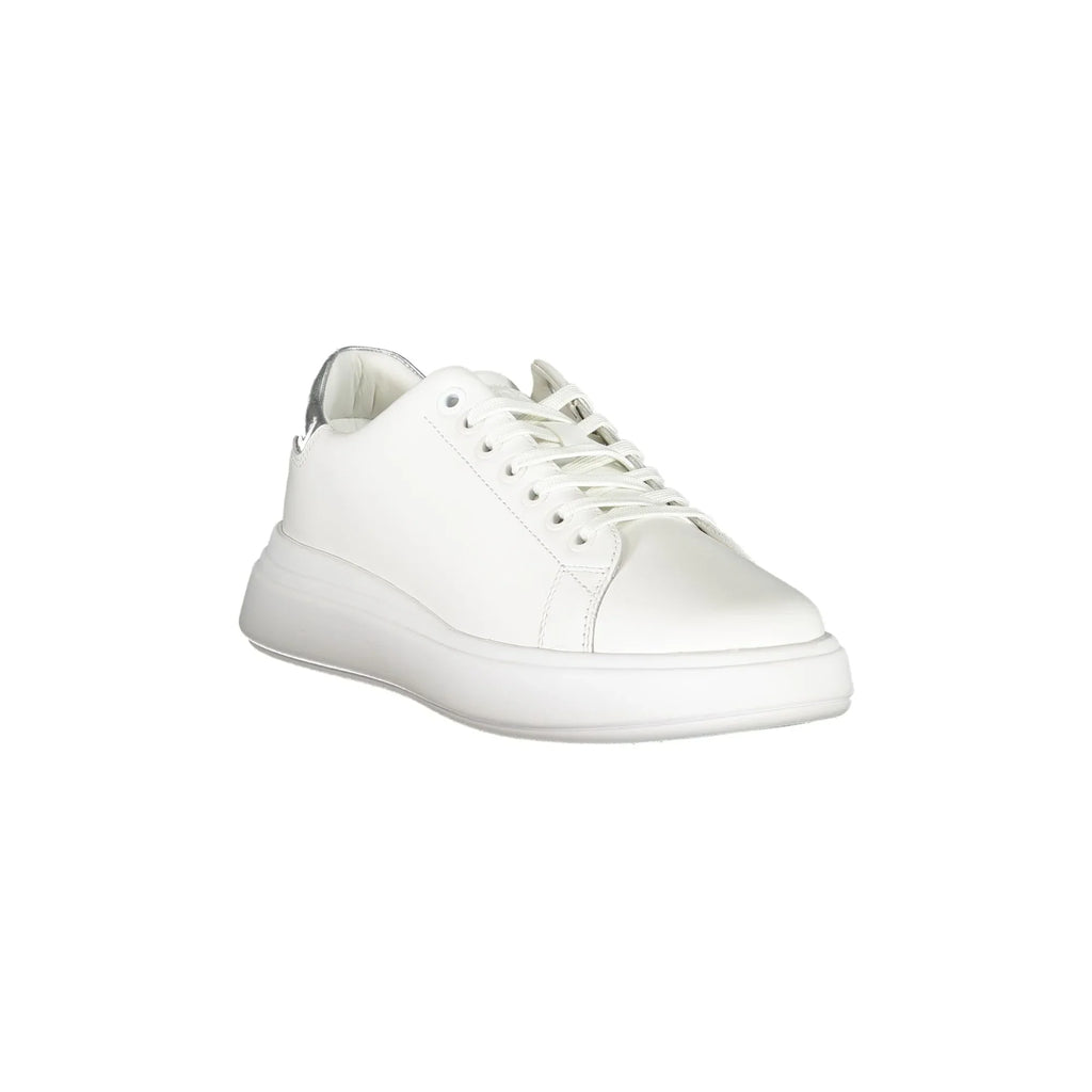 CALVIN KLEIN Scarpe Sneakers Donna Bianche con Dettagli a Contrasto