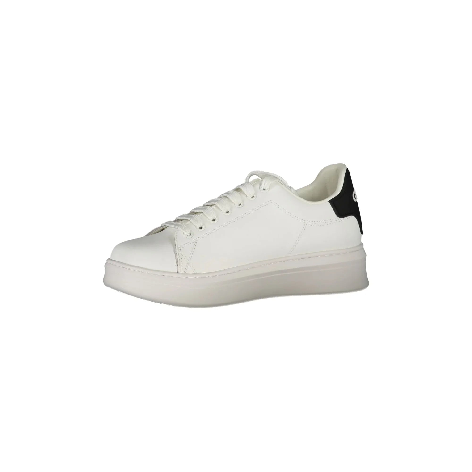 GAELLE PARIS Men's White Sneakers with Contrast Details