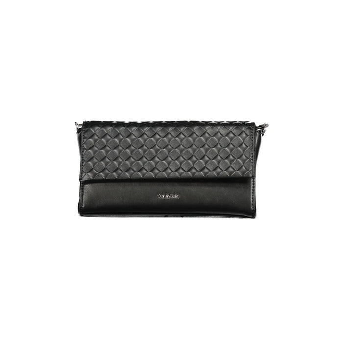 Calvin Klein Women's Black Crossbody Bag with Chain and Contrast Details