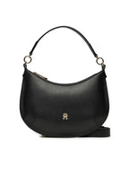 Tommy Hilfiger Women's Black Bag with Adjustable Shoulder Strap and Removable Handle