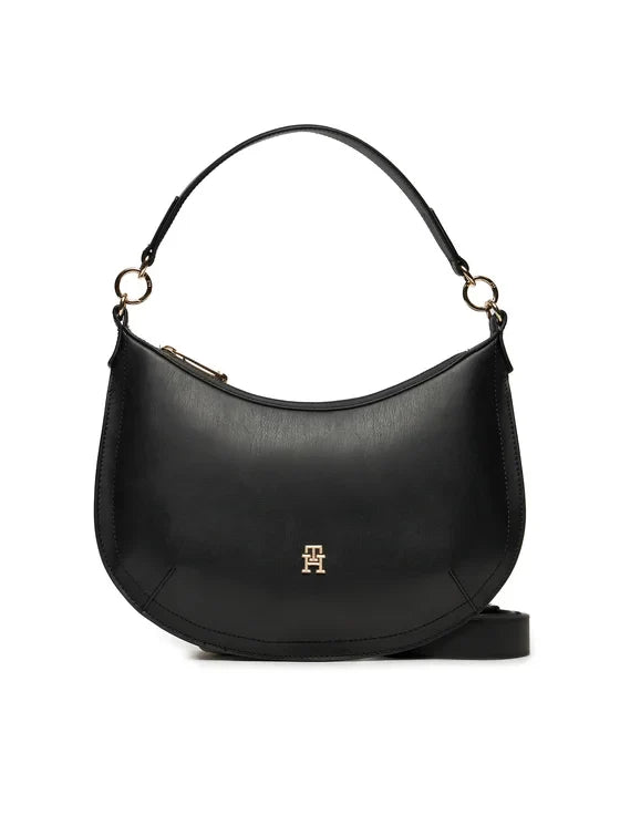 Tommy Hilfiger Women's Black Bag with Adjustable Shoulder Strap and Removable Handle