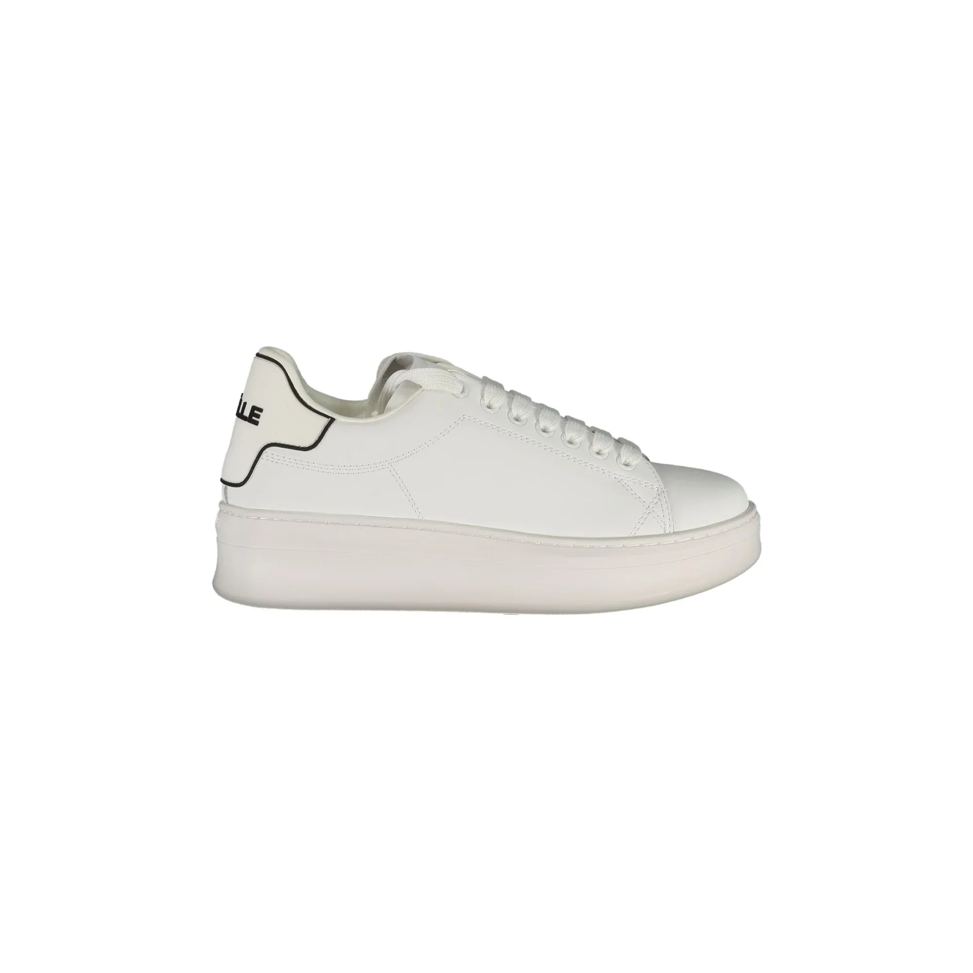 GAELLE PARIS Women's White Sneakers with Double Logo Laces