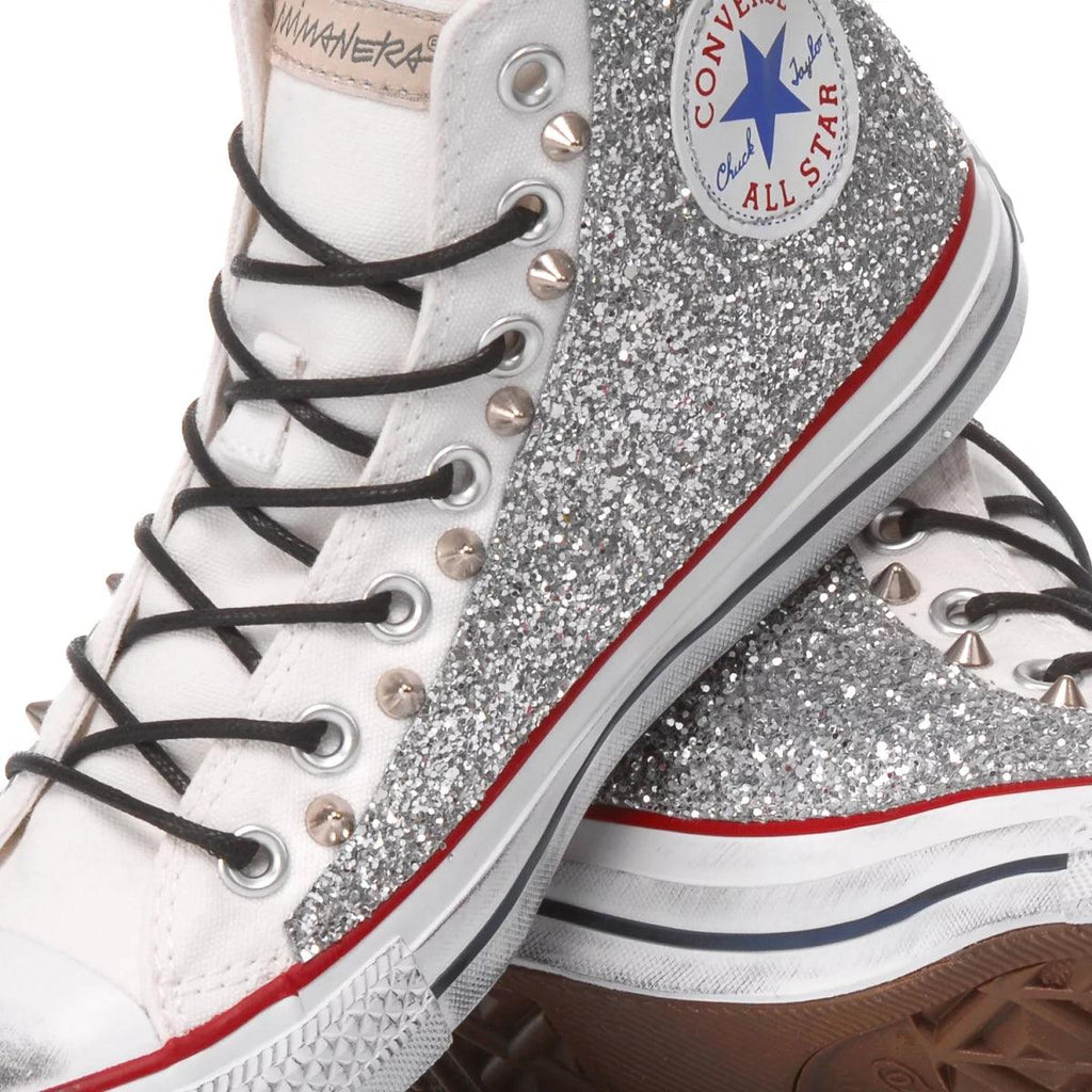 Converse Silver Glitter