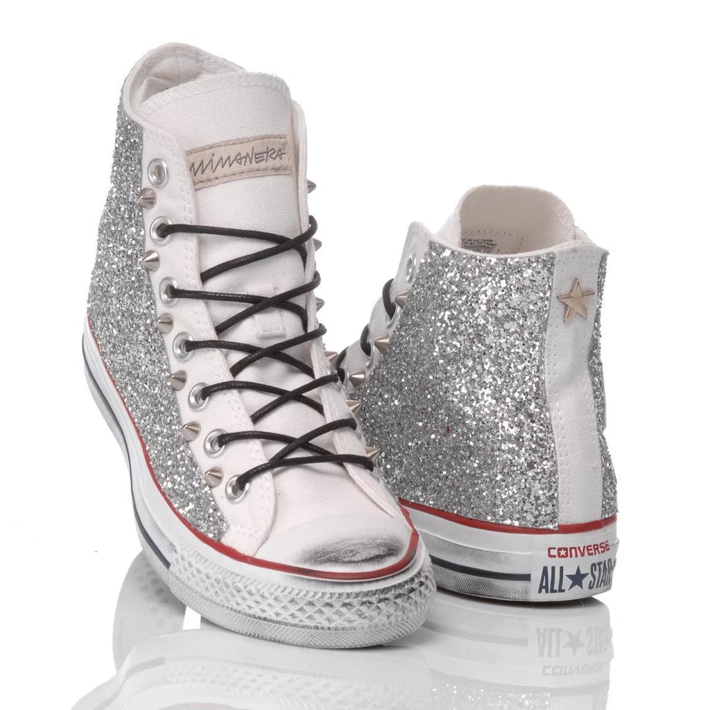 Converse Silver Glitter