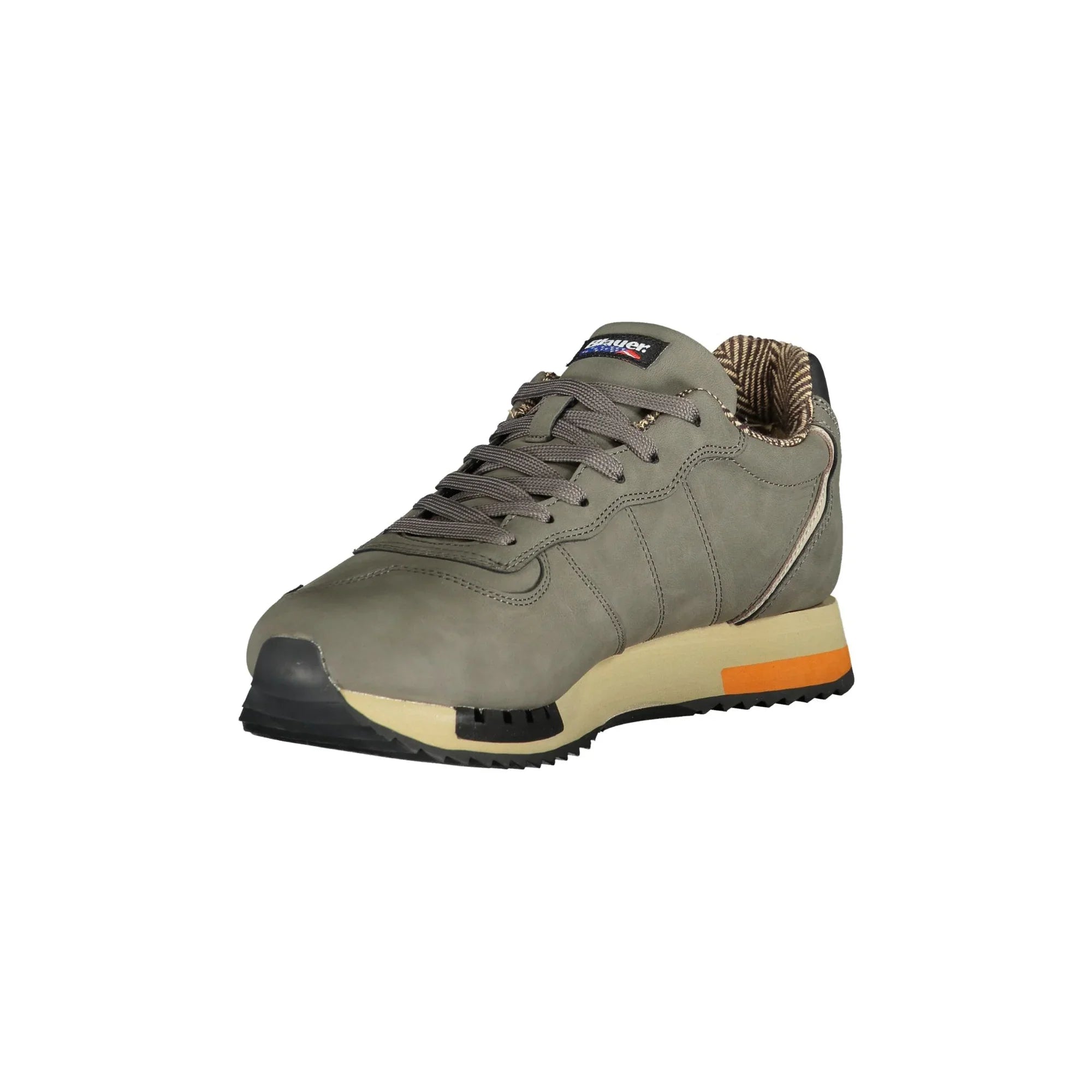 BLAUER Men's Grey Lace-Up Sports Shoes with Removable Insole