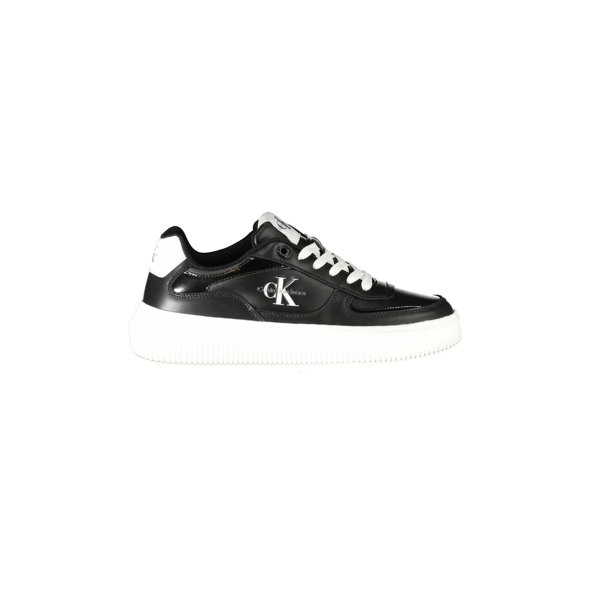 CALVIN KLEIN Women's Black Sneakers with Contrast Details