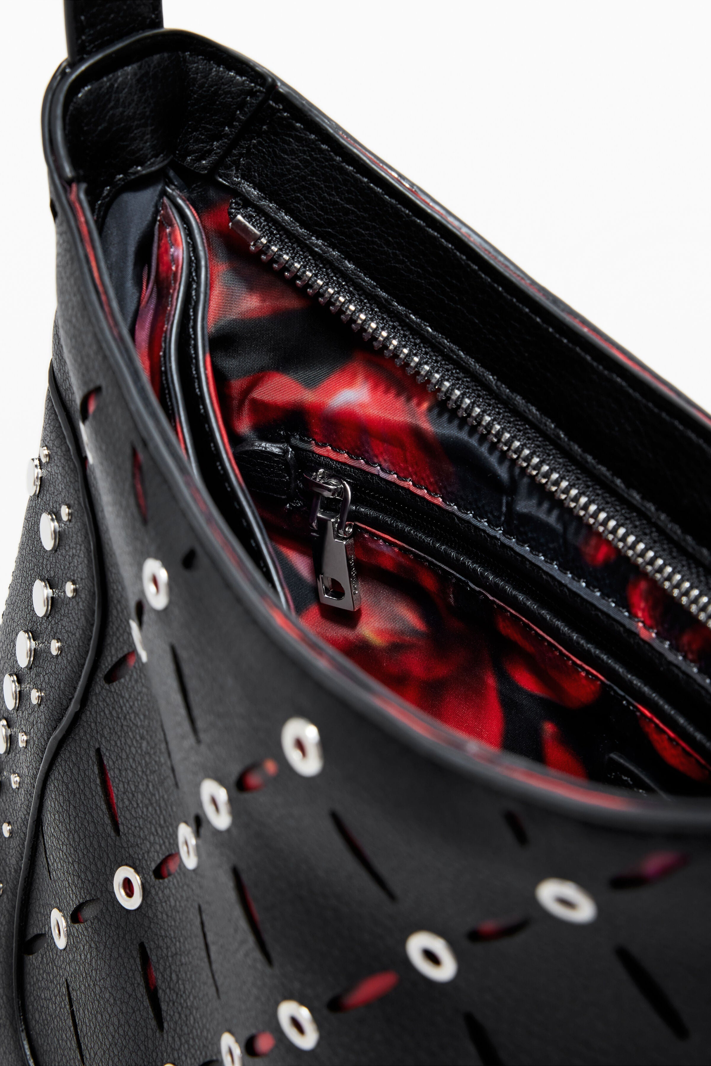 DESIGUAL Borsa Donna Nera a Tracolla Yankee Manaos con Borchie