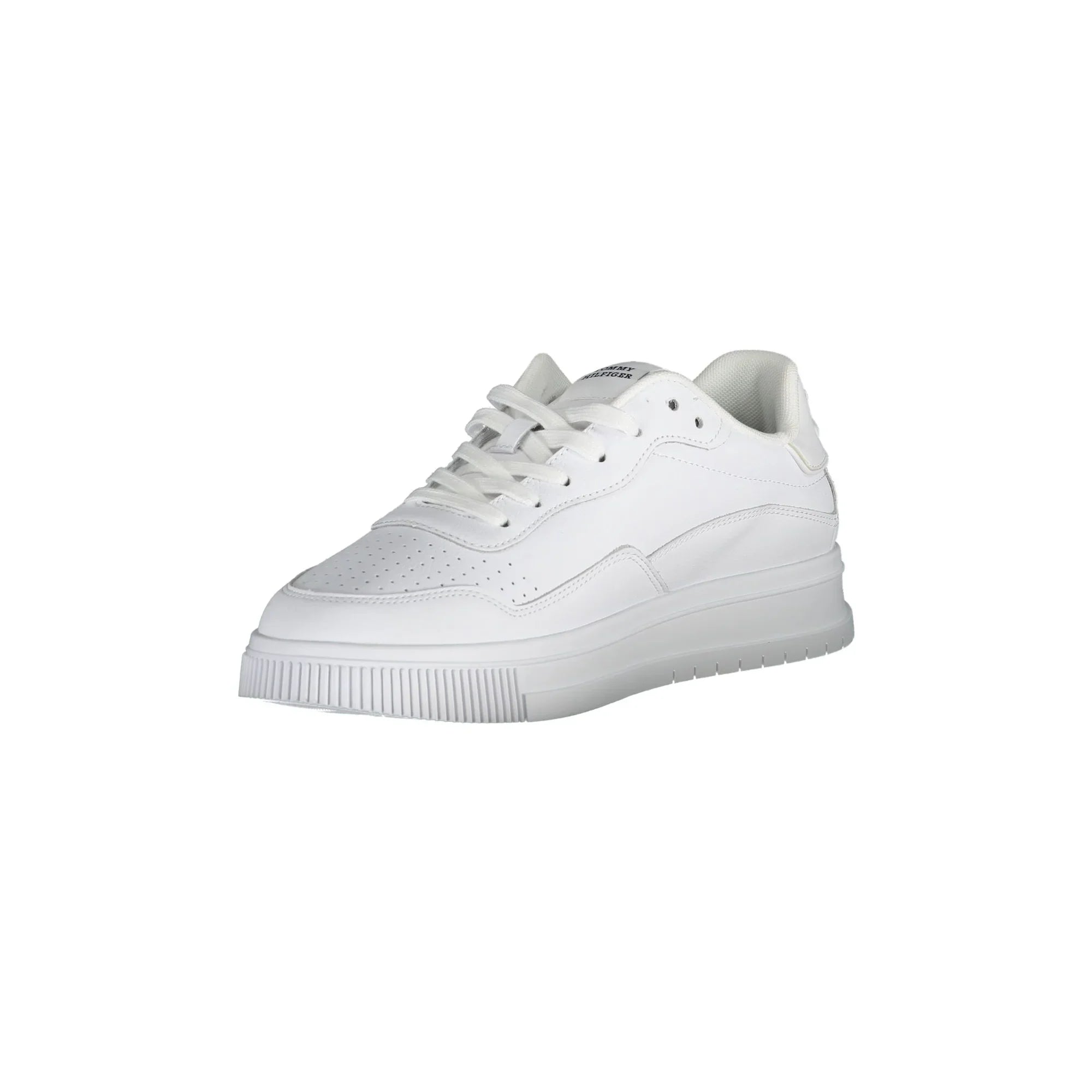 TOMMY HILFIGER Men's White Embroidered Logo Sneakers