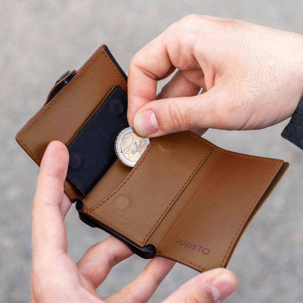 KLIK Mini with Coin Purse Mirum Cognac