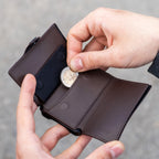 KLIK Mini with Coin Pocket Brown Leather