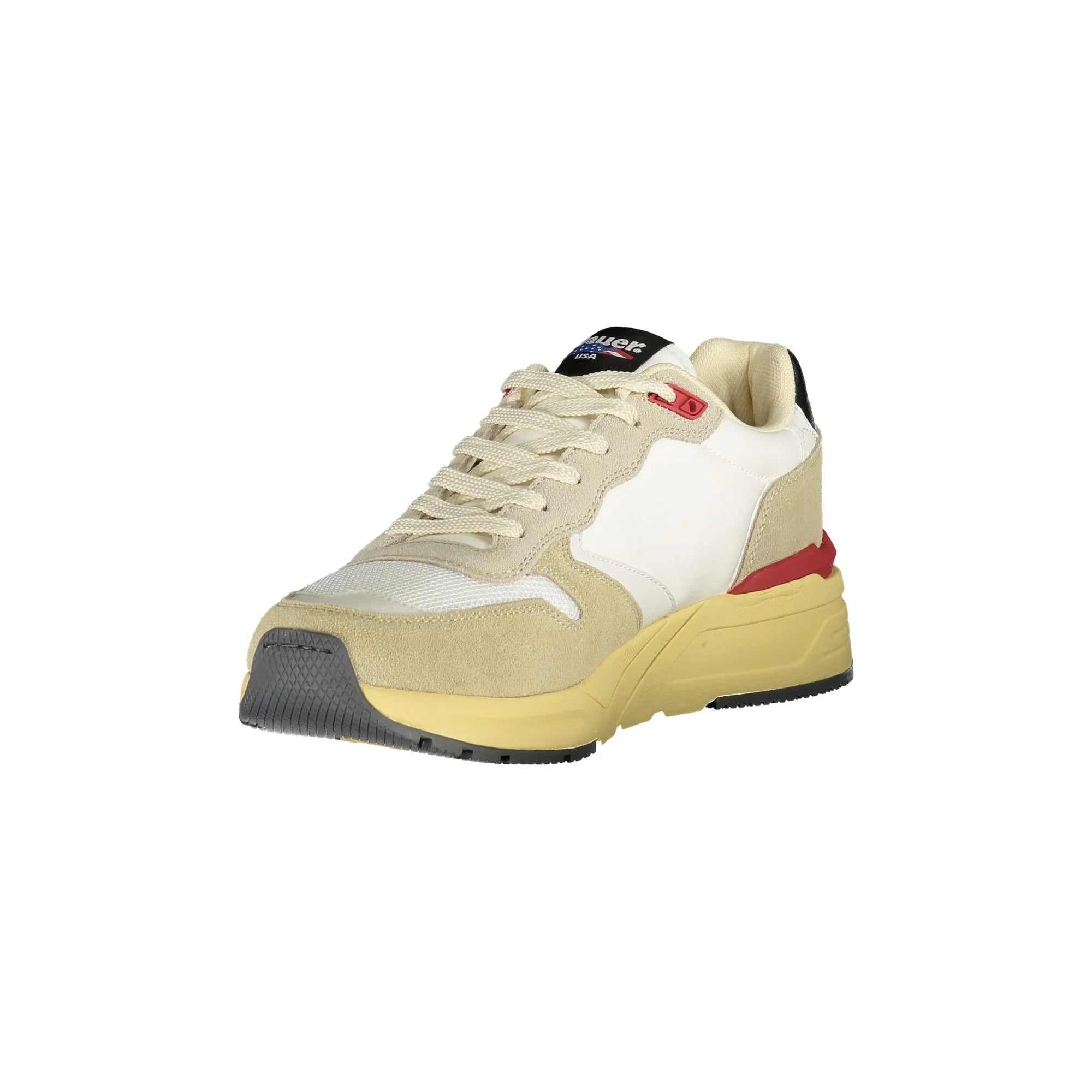 BLAUER Scarpe Sneakers Uomo Beige con Dettagli e Logo