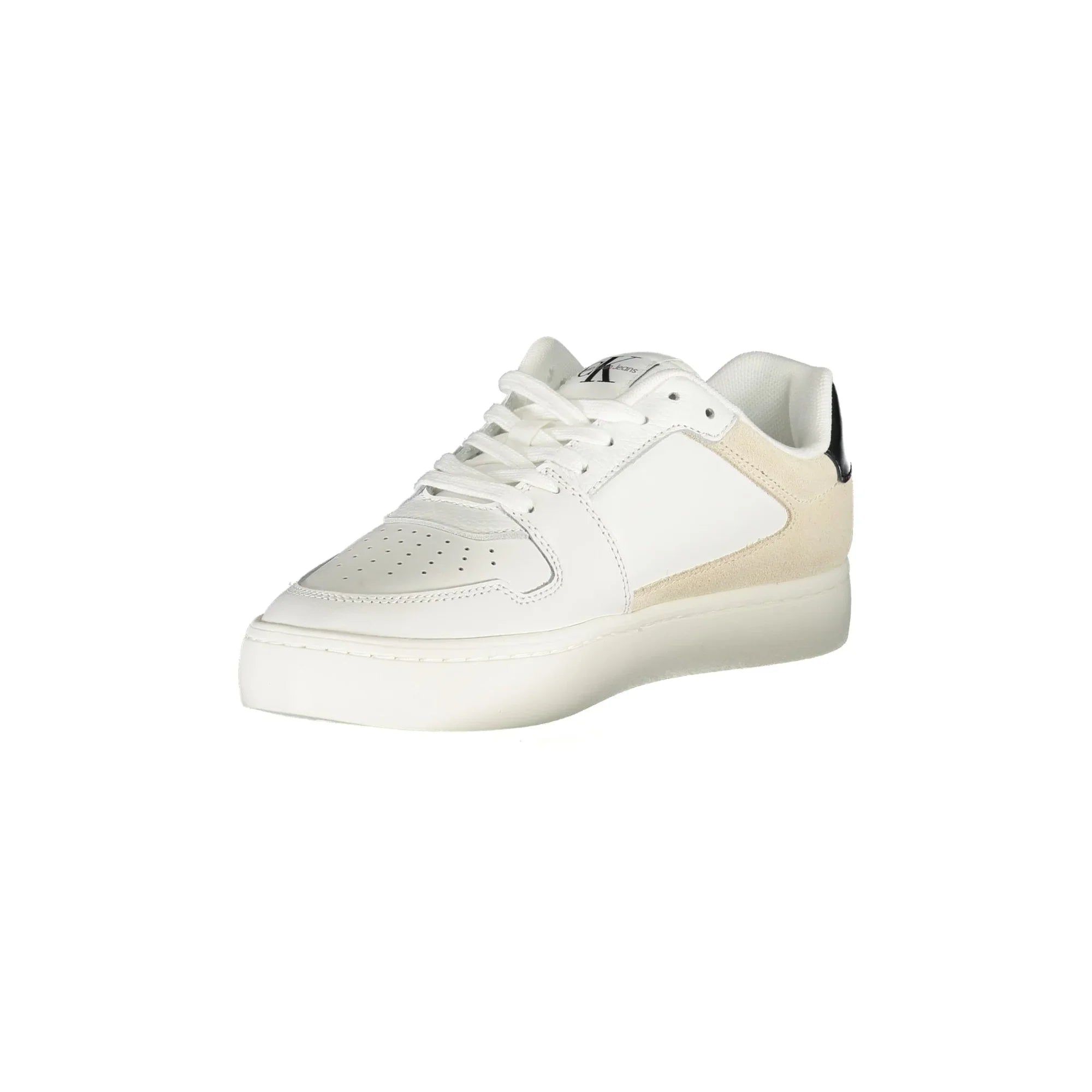 CALVIN KLEIN Women's White Sneakers with Contrast Details