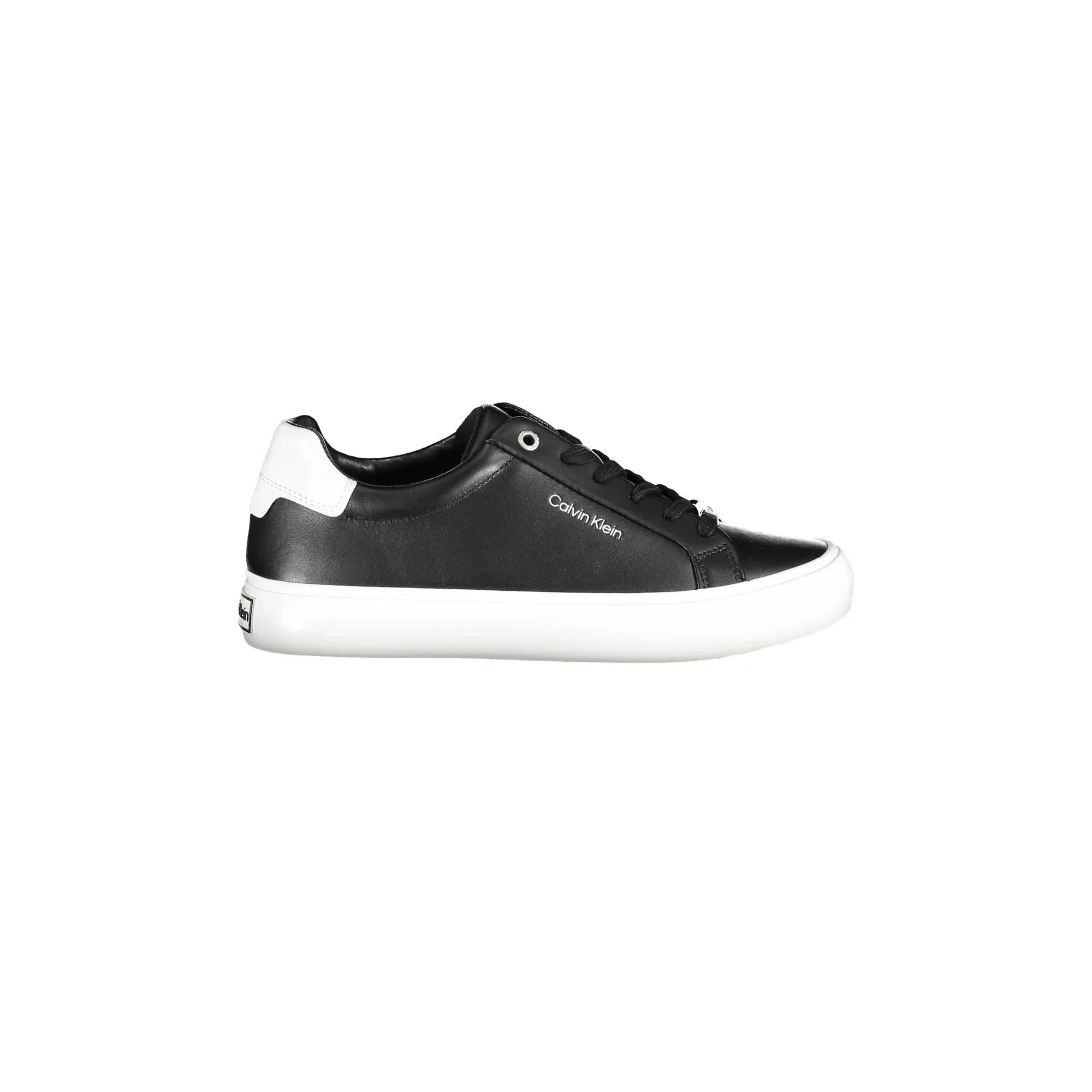 CALVIN KLEIN Women's Black Sneakers with Contrast Details and Logo