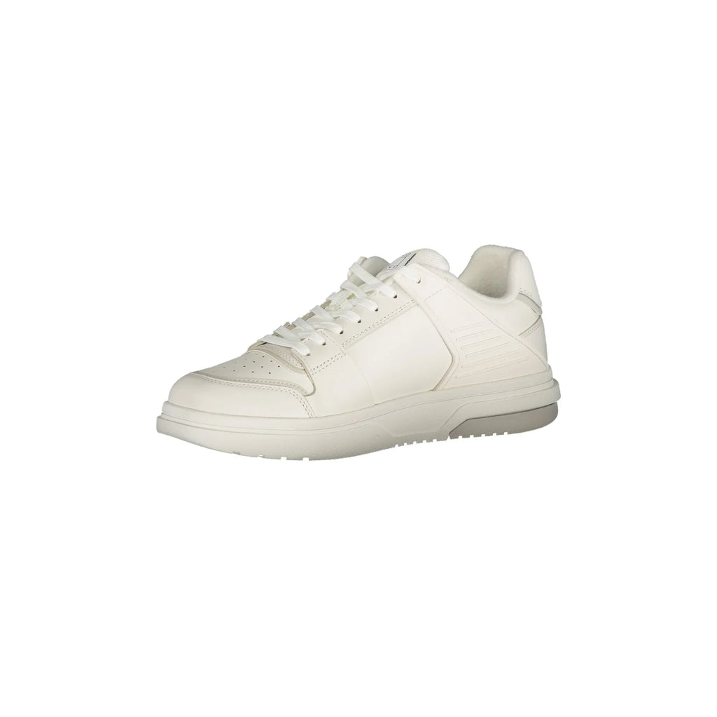 TOMMY HILFIGER Scarpe Sneakers Uomo Bianche con Dettagli a Contrasto