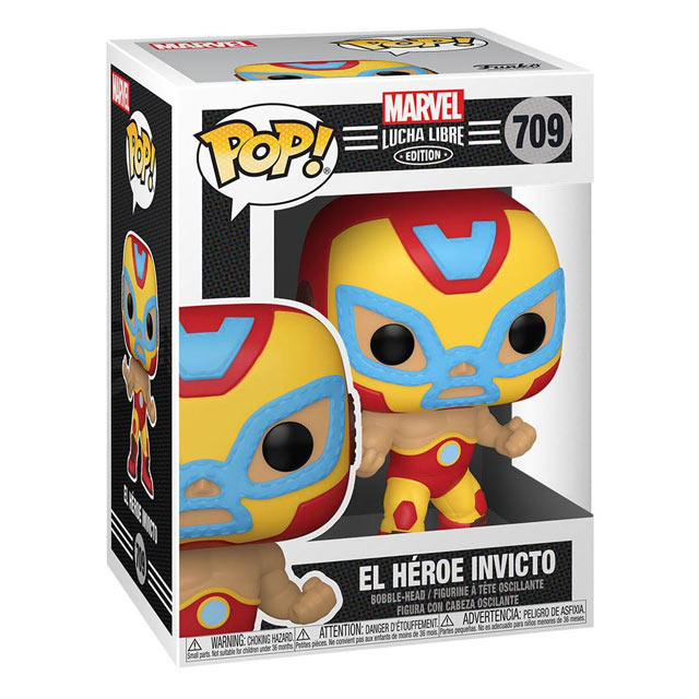 Funko Pop Marvel Lucha Libre 709 El Heroe Invicto Iron Man Figure New Limited