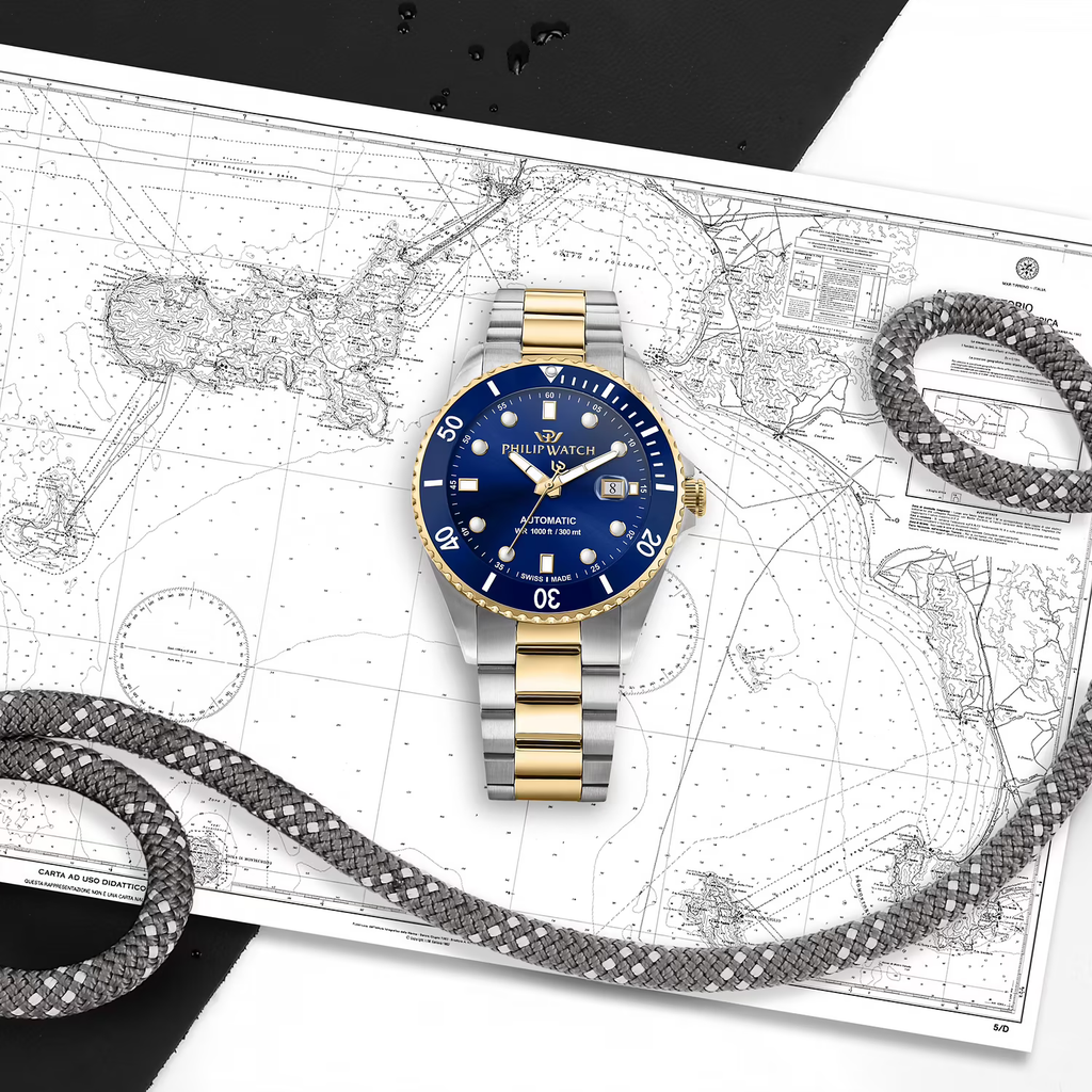 Philip Watch Caribe Diving R82 blue two-tone