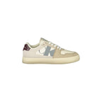 CALVIN KLEIN Scarpe Sneakers Uomo Beige con Dettagli Grigio e Bordeaux