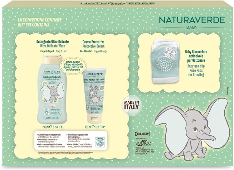 Naturaverde Disney Baby Box Set with Cleanser 200ml, Cream 100ml & Kneepad