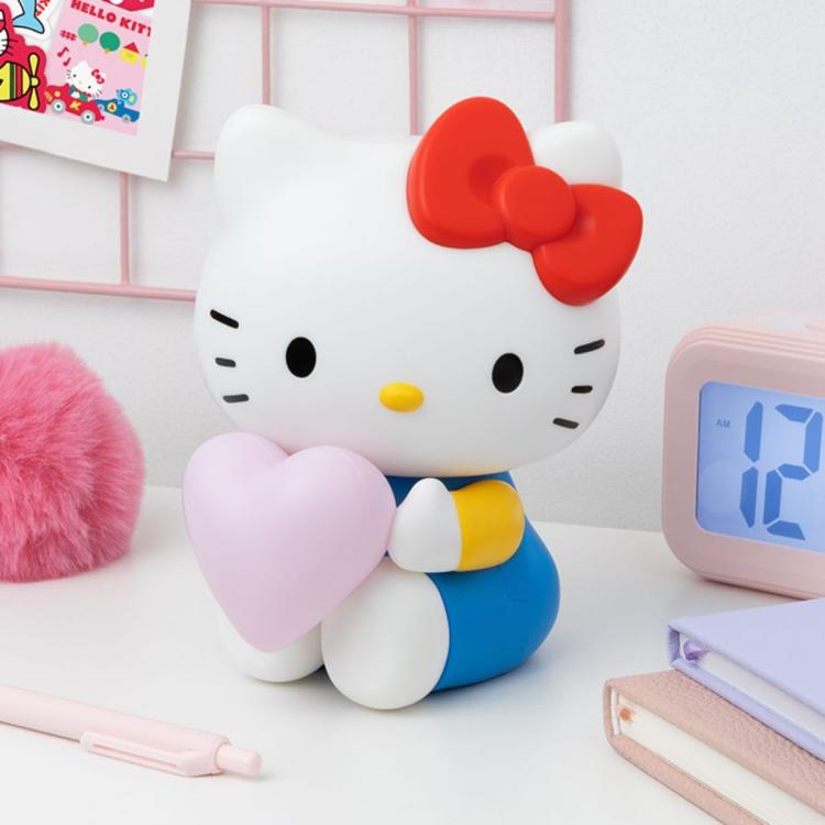 Paladone Hello Kitty Lamp with Heart 3D Lights for Table Desk Bedroom