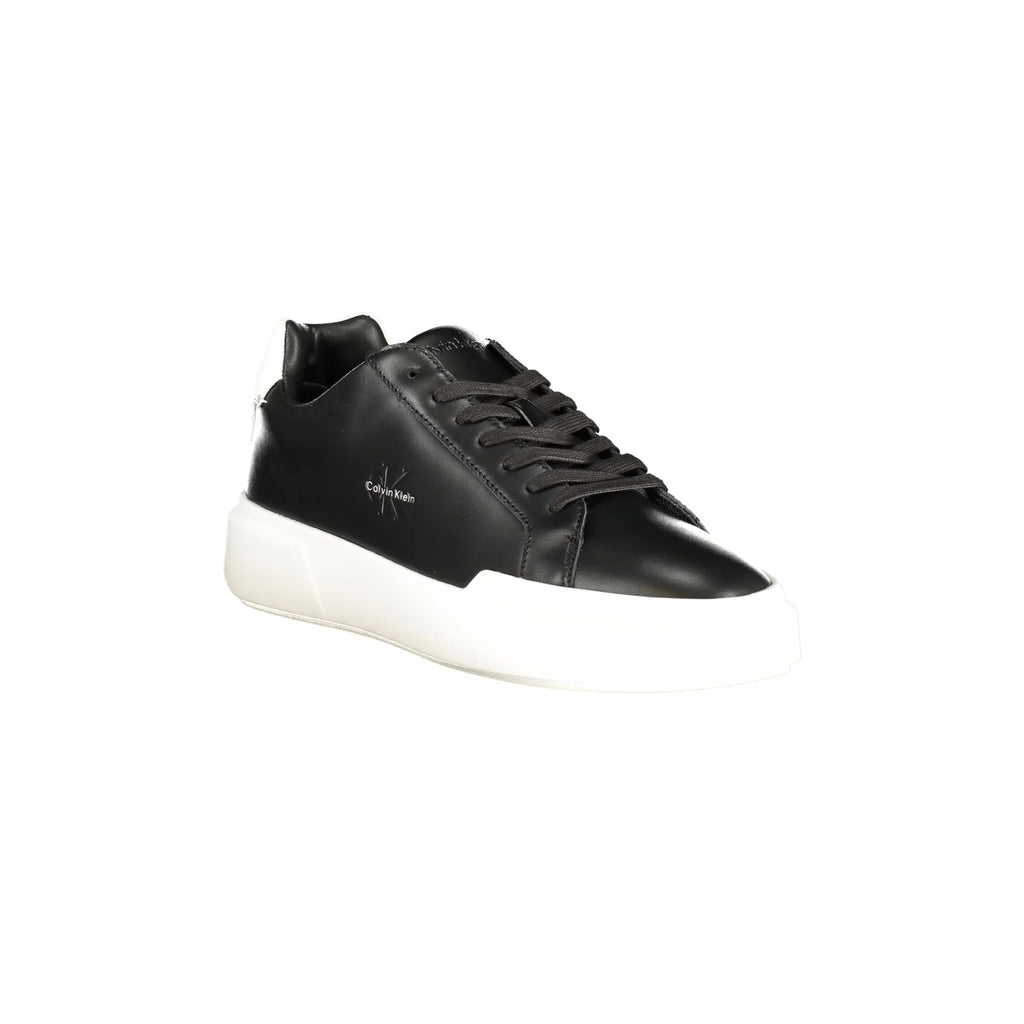 CALVIN KLEIN Sneakers Uomo Nere con Lacci e Dettagli in Bianco