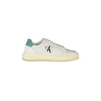 CALVIN KLEIN Men's White Lace-up Sneakers with Logo