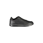 TOMMY HILFIGER Men's Black Sneakers with Logo and Removable Insole
