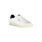 BLAUER Sneakers Uomo Bianche con Lacci e Dettagli in Blu