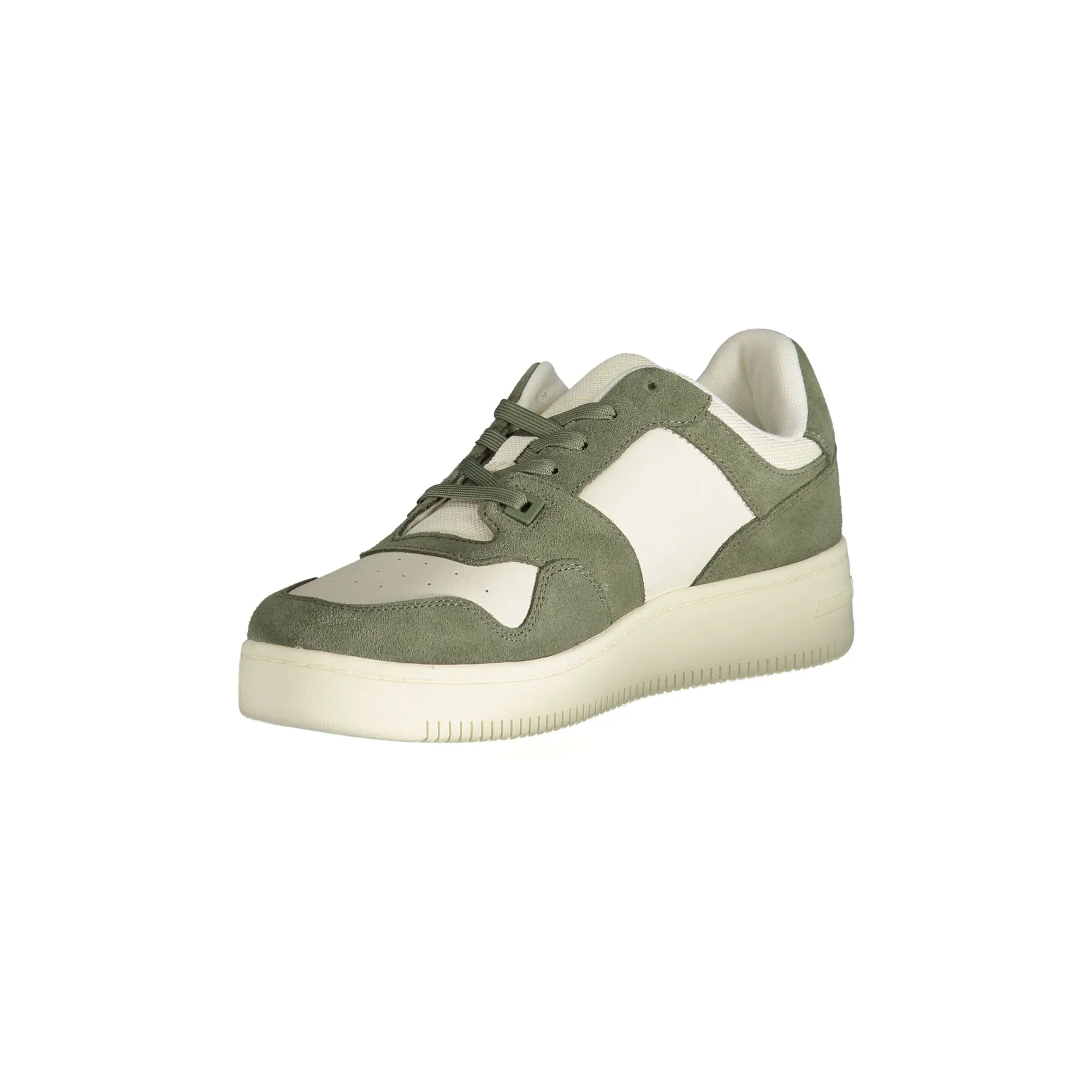 TOMMY HILFIGER Men's Green Sneakers with Contrast Details